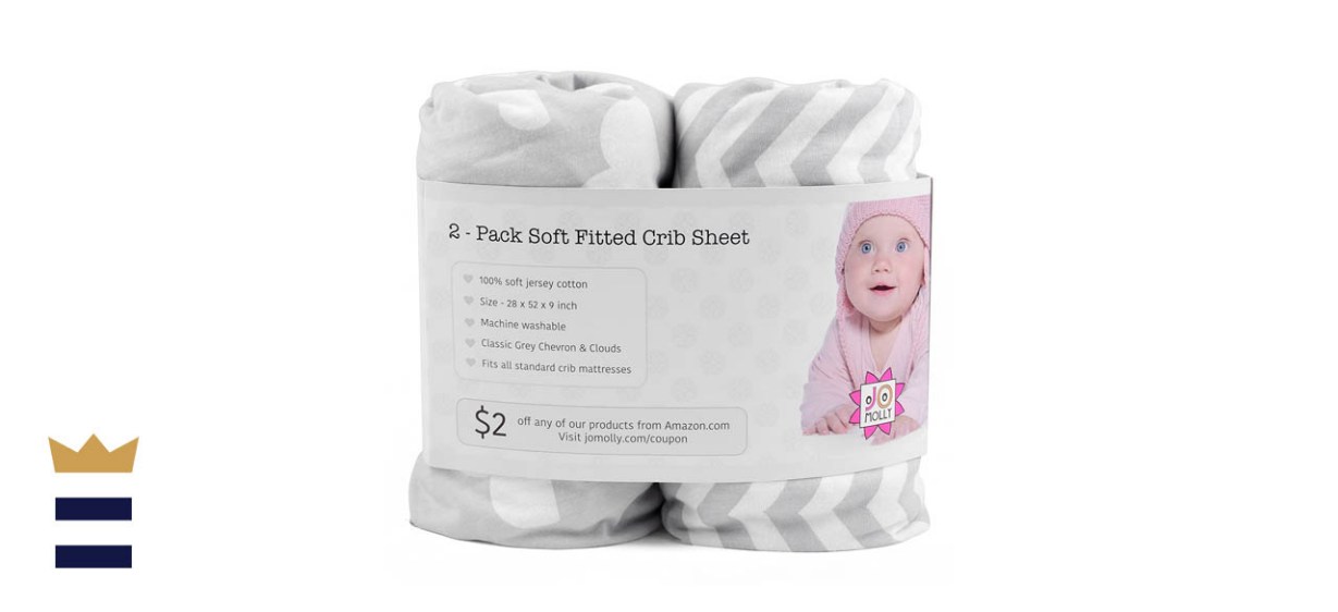 Jomolly Two-Pack Fitted Soft Jersey Cotton Sheet