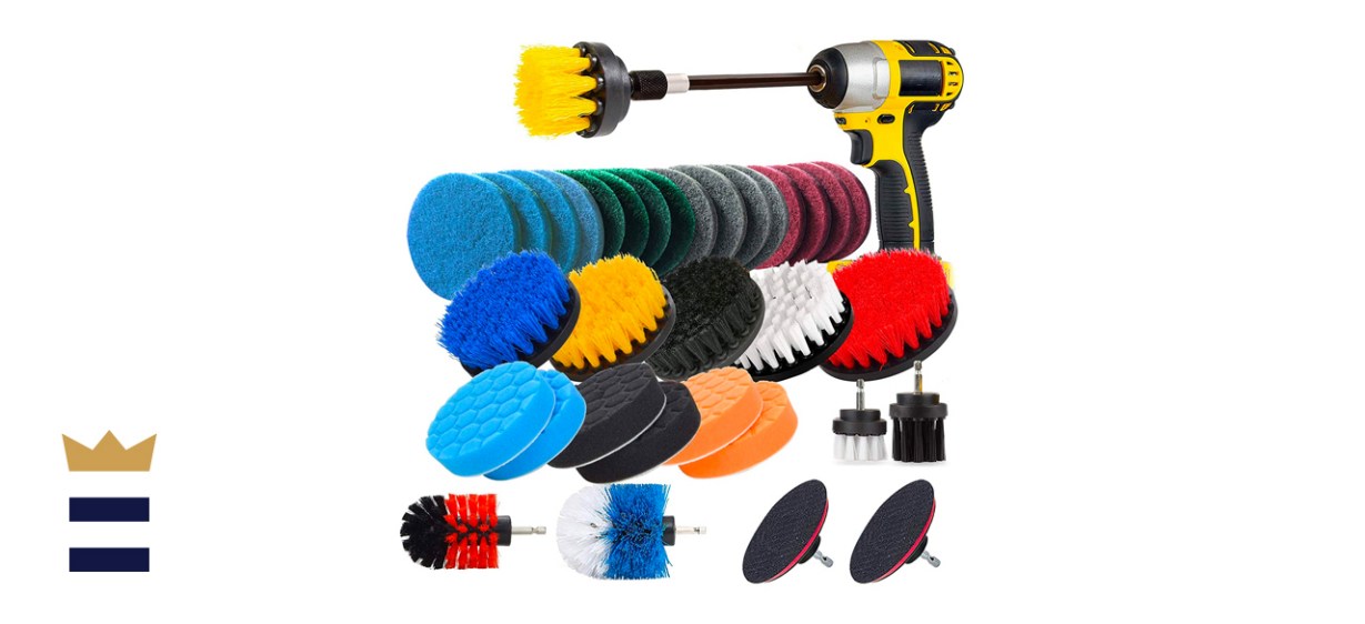 JUSONEY Drill Brush Scrub Pads 37 Piece Power Scrubber Cleaning Kit