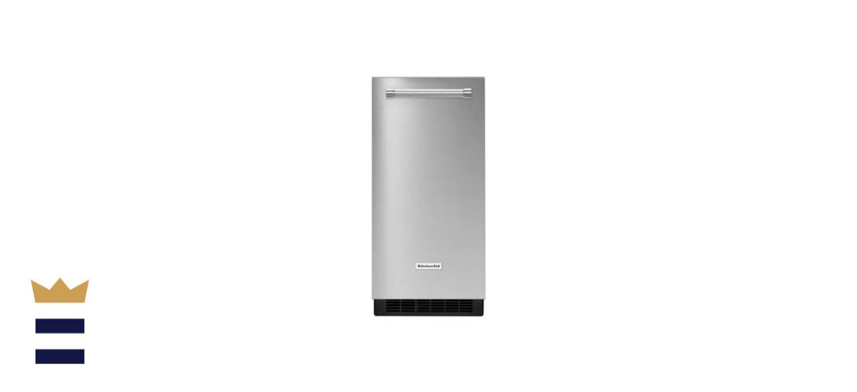 KitchenAid 15-inch 50-pound Built-In Ice Maker in PrintShield Stainless Steel