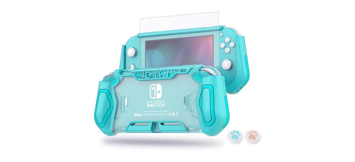 LeyuSmart Tempered Glass Protector Case for Nintendo Switch Lite