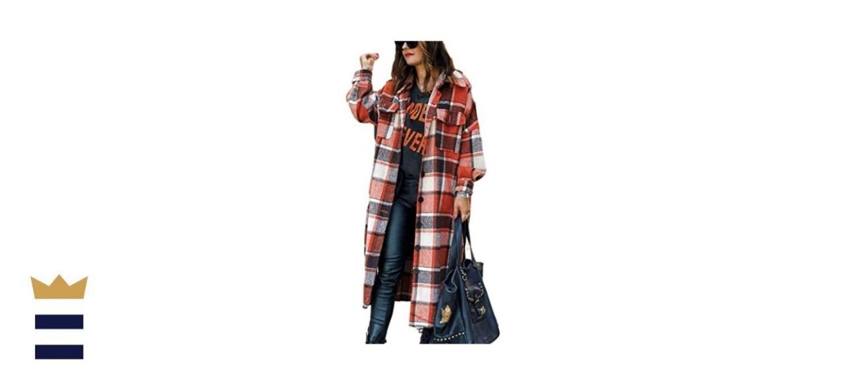 Long Length Plaid Shacket