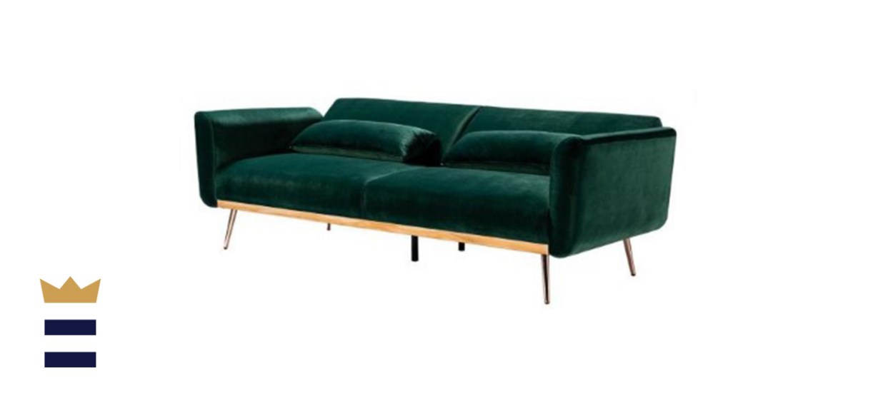 Cartier 3-Seat Green Velvet Sofa
