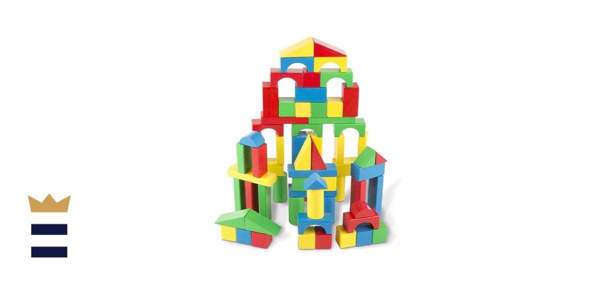Melissa &amp; Doug Wooden Building Blocks Set