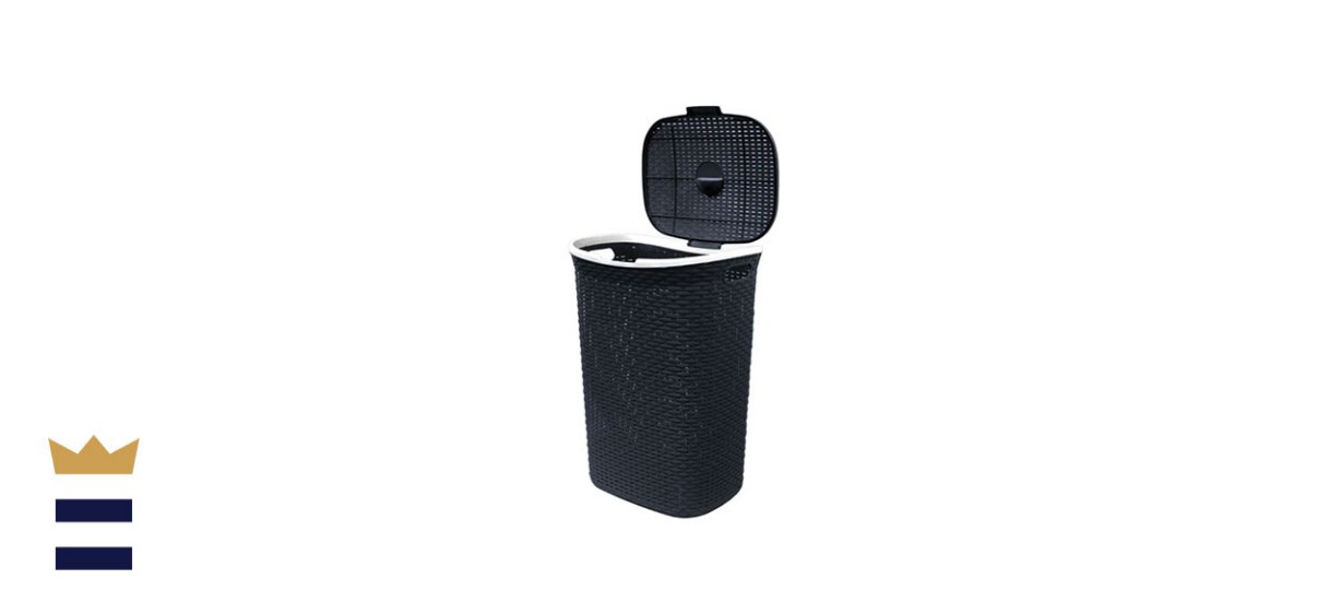 MH Gray Plastic Laundry Hamper 60 Liter Capacity