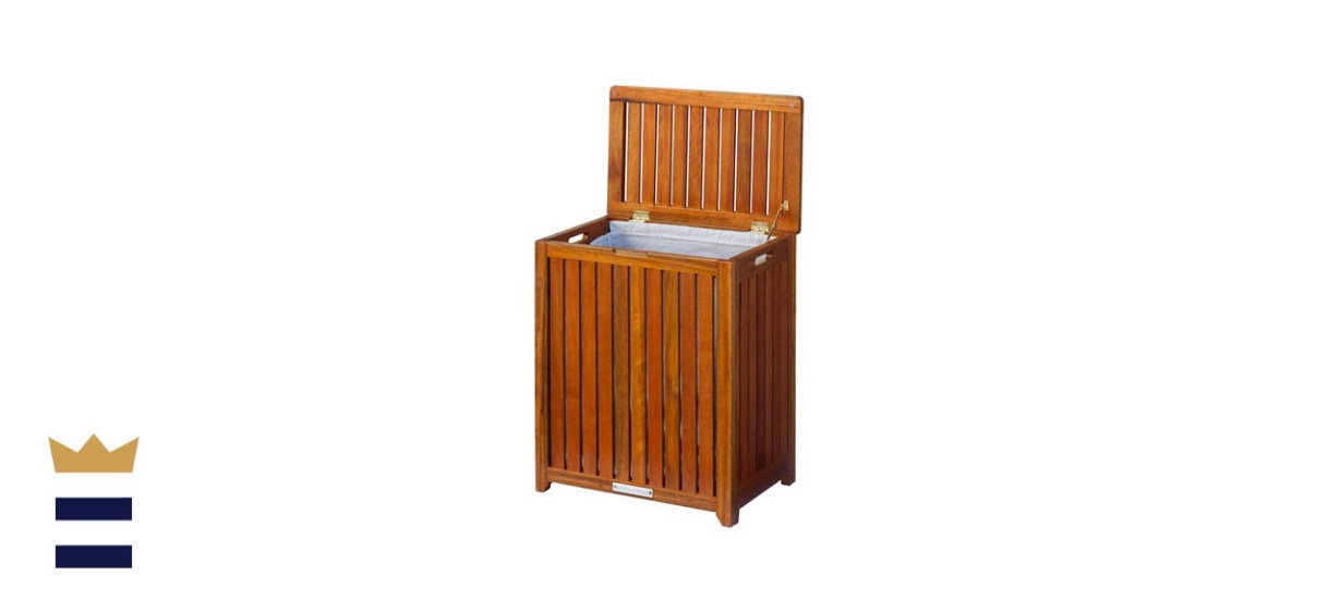 Oceanstar Solid Wood Spa Laundry Hamper