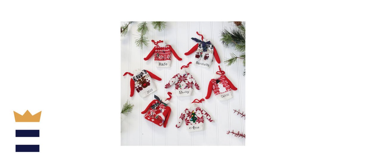 Personalized Mini Ugly Sweater Ornaments