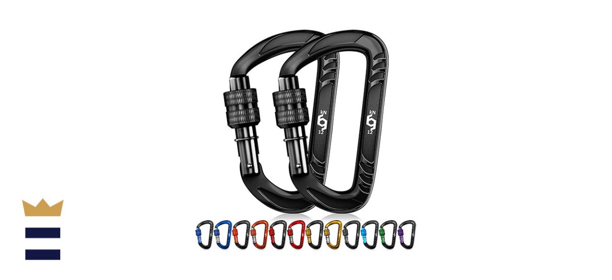 Rhino Produxs Two-Pack of Heavy-Duty Locking Carabiners For Keys and More