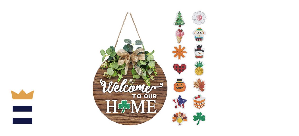 RoseCraft Interchangeable Seasonal Welcome Sign