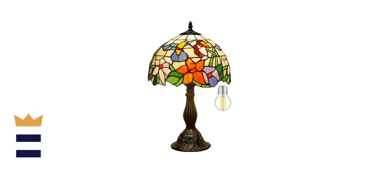 Tiffany stained glass vintage reading lamp
