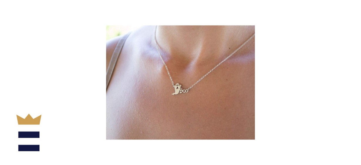 Tiny Cute Ghost Necklace Keychain Earring Halloween Funny Jewelry