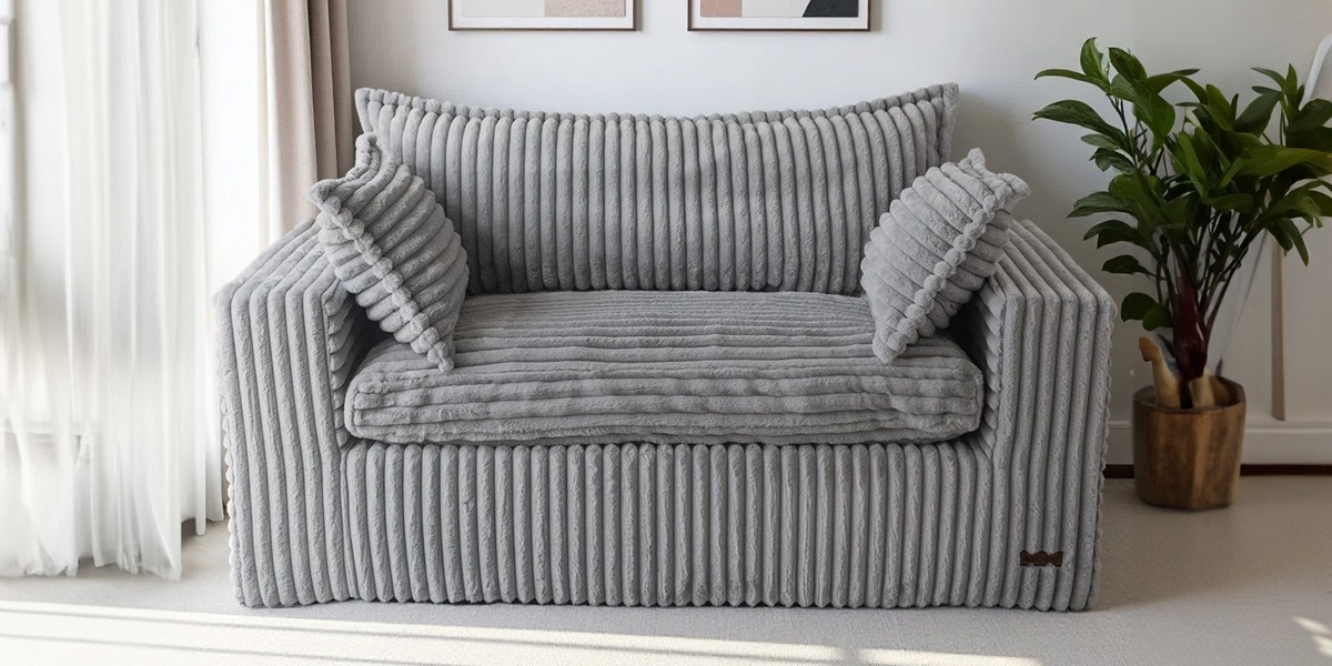 Trule Wide Armrests Boneless Bean Bag Couch