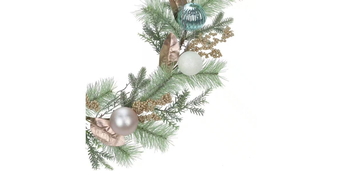 6ft. Pine, Champagne Berry &amp; Ornament Garland by Ashland