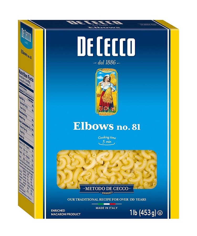 De Cecco Pasta Elbows, 16 oz. (Pack of 5)