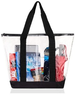 Bags for Less Clear Zippered Tote Bag