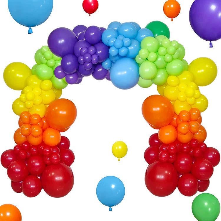 KAWKALSH Rainbow Balloon Arch Kit