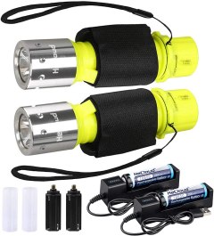 HeCloud Diving Flashlight (2-Pack)