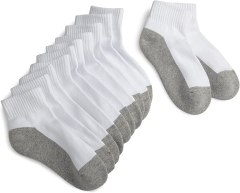 Jefferies Socks Big Boys' Seamless-Toe Quarter Athletic Socks