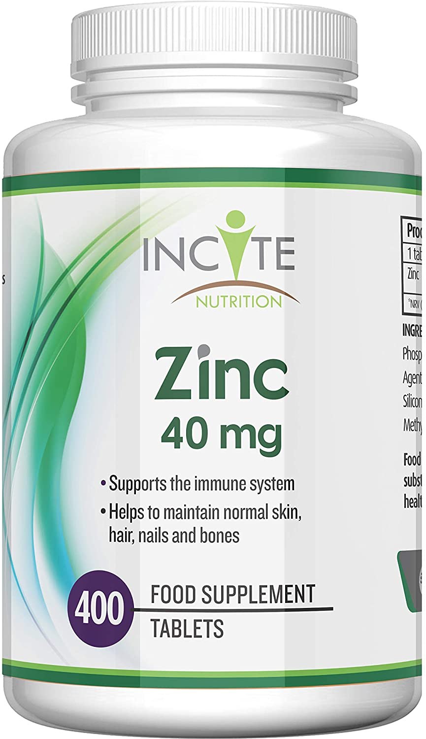 Incite Nutrition Zinc 40mg Supplements