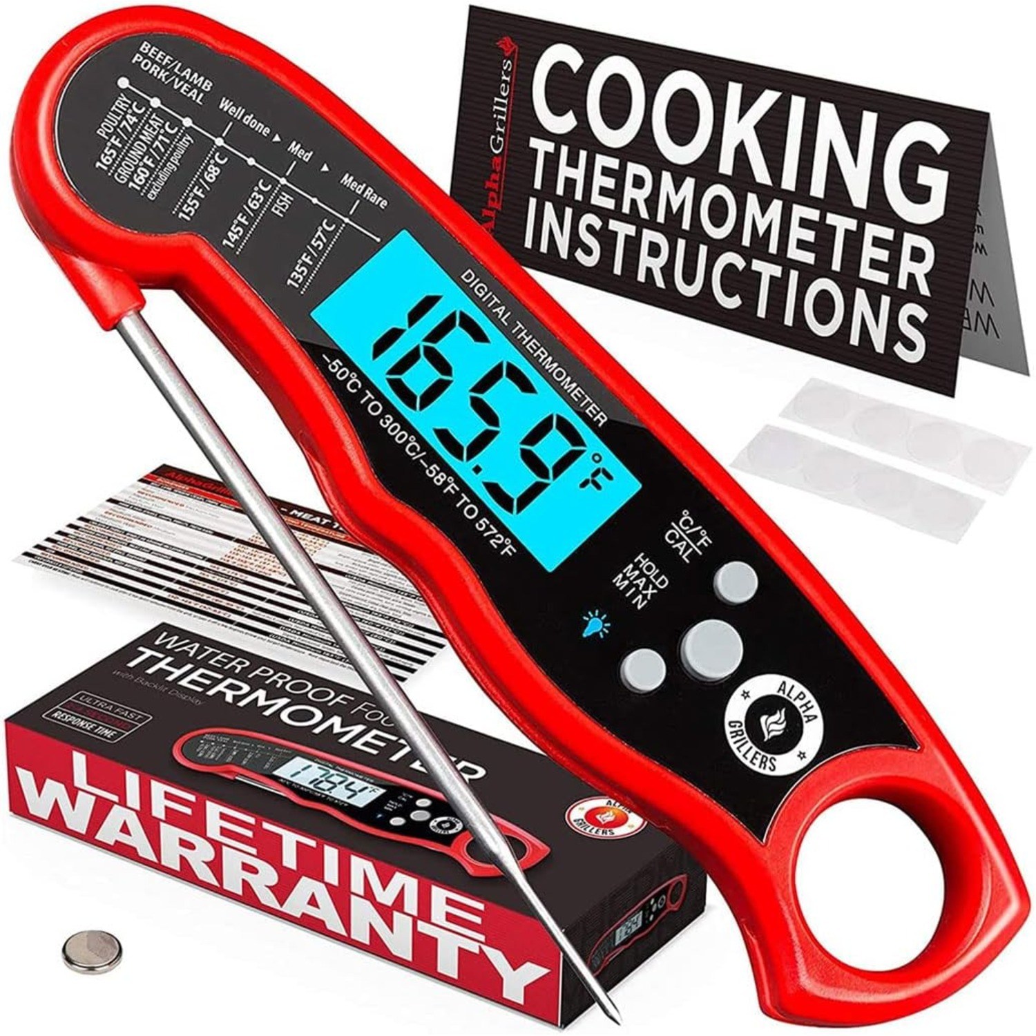 Alpha Grillers Instant Read Meat Thermometer