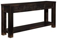 Ashley Furniture Gavelston Dry Vintage Weathered Black Sofa Table