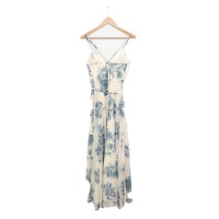 Lulus Maxi Dress, Creamy White and Blue