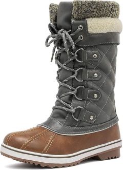 Dream Pairs Women's Mid-Calf Waterproof Winter Snow Boots