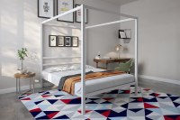 DHP Canopy Bed with Built-in Headboard