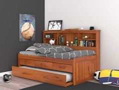 Discovery World Furniture Bookcase Daybed with 3 Drawers and Trundle