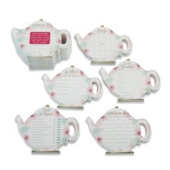 Kate Aspen Floral Teapot Bridal Shower Card Set