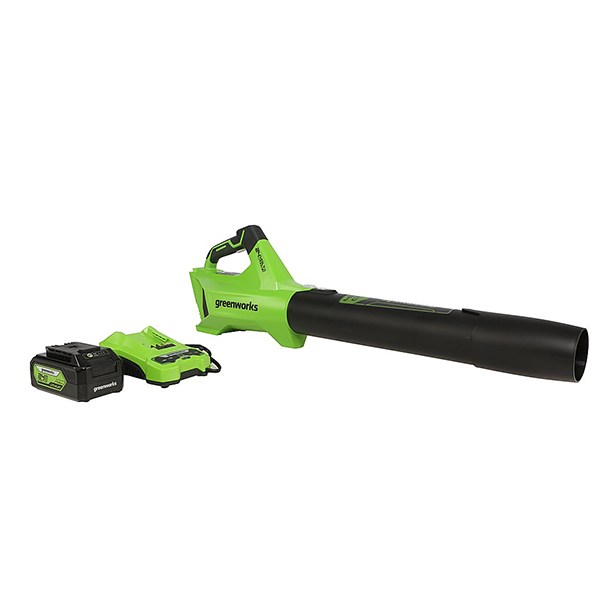 Greenworks 24V 450 CFM Cordless Battery Leaf Blower with 4.0 Ah USB Battery and Charger