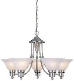 Hardware House Bristol 5-Light Chandelier, Brushed Nickel