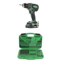 Hitachi 18-Volt Cordless Lithium Ion Brushless High Torque Driver Drill with 120-Piece Drill and Drive Set