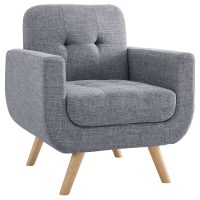 Hashtag Home Juliana Tufted Linen Club Chair