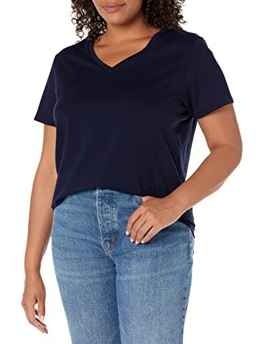 Lands&#039; End Relaxed Supima Cotton V-neck T-Shirt