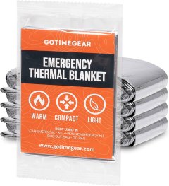 Go Time Gear  Emergency Blankets for Survival (4 Pack)