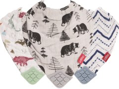 Nuby Reversible Natural Cotton Muslin Teething Bib