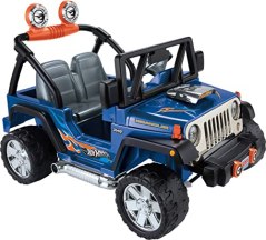 Fisher-Price Power Wheels Hot Wheels Ride-On Jeep Wrangler - Blue