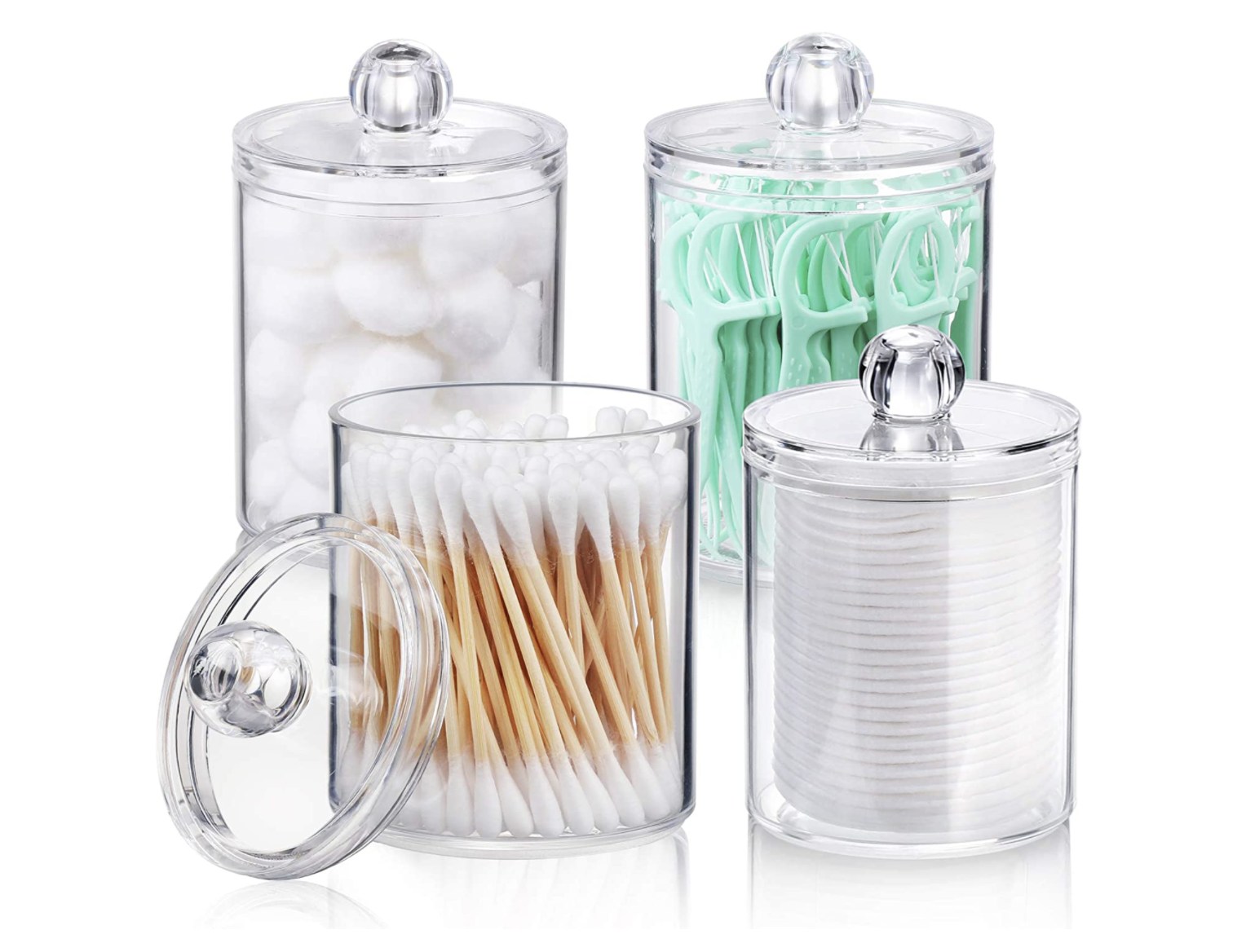 Aozita Clear Plastic Apothecary Jar Set