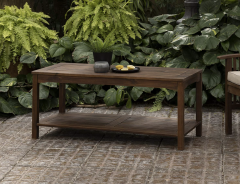 Walker Edison Anguilla Modern Acacia Wood Outdoor Coffee Table