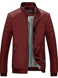 Tanming Men's Casual Slim Fit Lightweight Zip Up Softshell Bomber Jacket