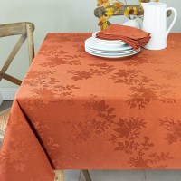 Benson Mills Countryside Leaves Damask Fabric Tablecloth