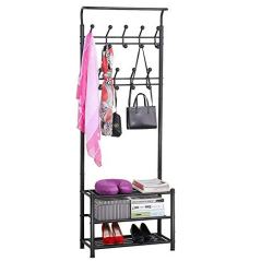 Yaheetech Metal Multi-purpose Coat Stand With Hanging Hooks